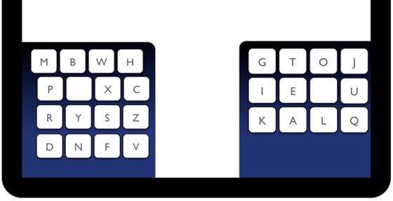 Für die virtuelle Tastatur von Smartphones und Tablets haben Max-Planck-Forscher ein neues daumengerechtes Layout entwickelt.