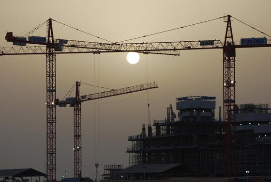 Wolffkrane werden auch bei den Hochhausbauten in Dubai eingesetzt.