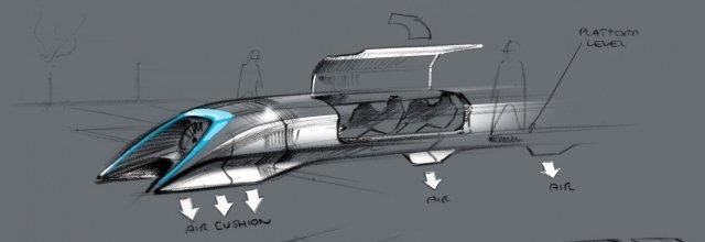 Eine Hyperloop-Skizze.