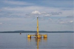 Schwimmende Windkraftanlage vor der Küste von Nagasaki.