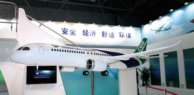 C919: Der chinesische Flugzeughersteller Comac zählt ebenfalls zu den Abnehmern, der von General Electrics Aviation demnächst mit 3D-Drucktechnik produzierten Triebswerkskomponenten.