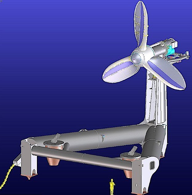 Das Konzept der DeltaStream-Turbine stammt von dem privatwirtschaftlichen Unternehmen Tidal Energy. 