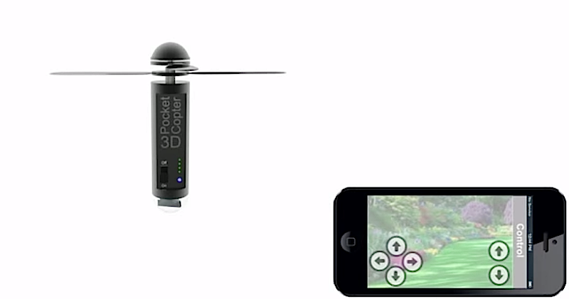 Die Minidrohne verbindet sich über Bluetooth oder WLAN mit dem Smartphone. Über eine App lässt sich die Drohne steuern.