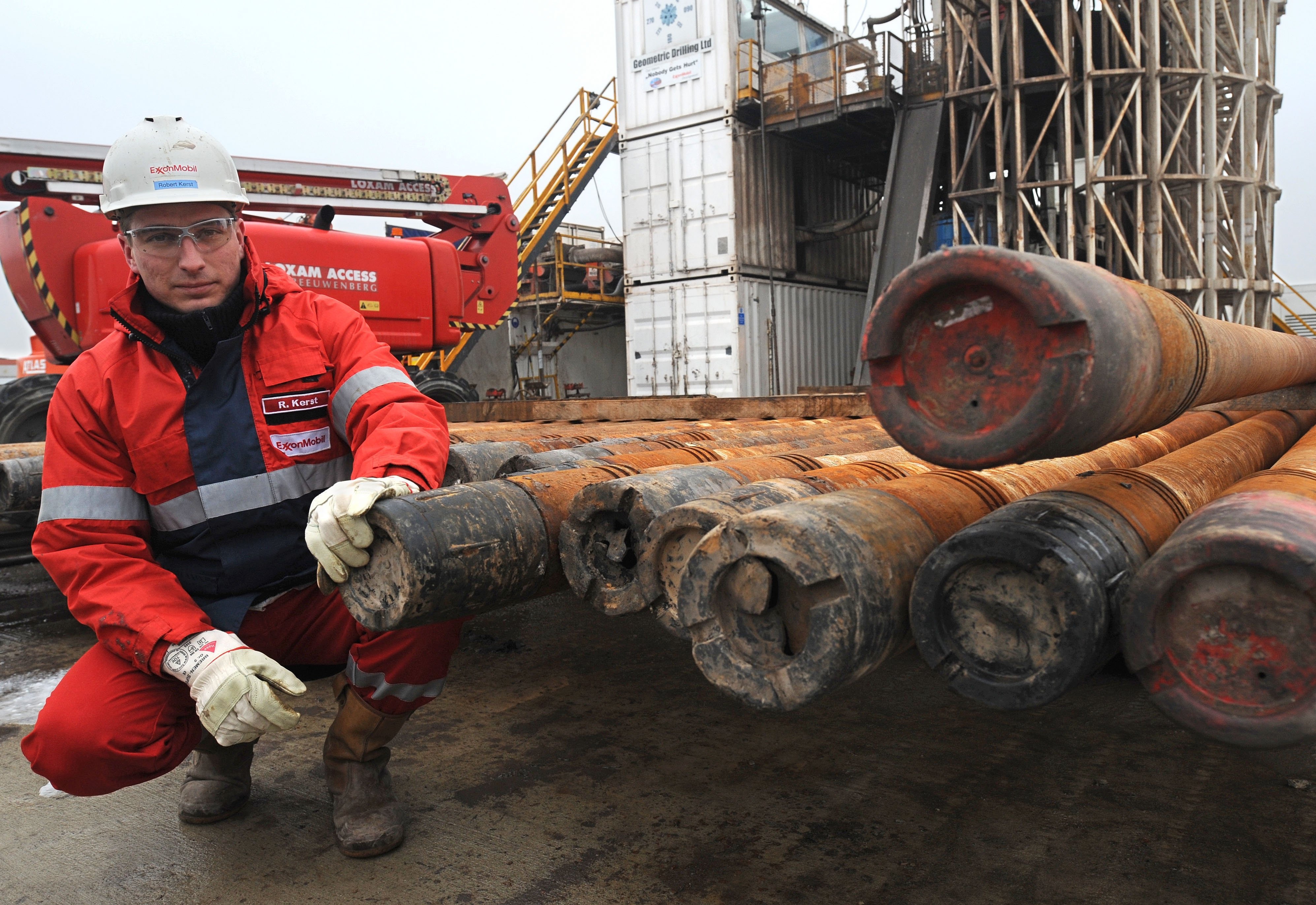 Erdgasprobebohrung des Energieerzeugers ExxonMobil in Lünne im Emsland: Schon seit den 1990er Jahren wird Fracking in Deutschland genutzt, um in Niedersachsen Gas aus Sandsteinschichten zu gewinnen.