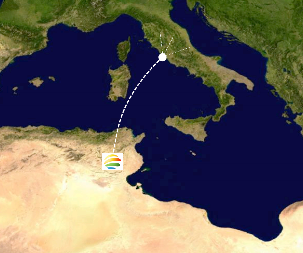 Nur Energie will den in Tunesien erzeugten Solarstrom über eine neue, 450 Kilometer lange Leitung durchs Mittelmeer nach Italien leiten und von dort weiter nach Großbritannien. Bereits 2018 soll die Stromproduktion in Tunesien beginnen.