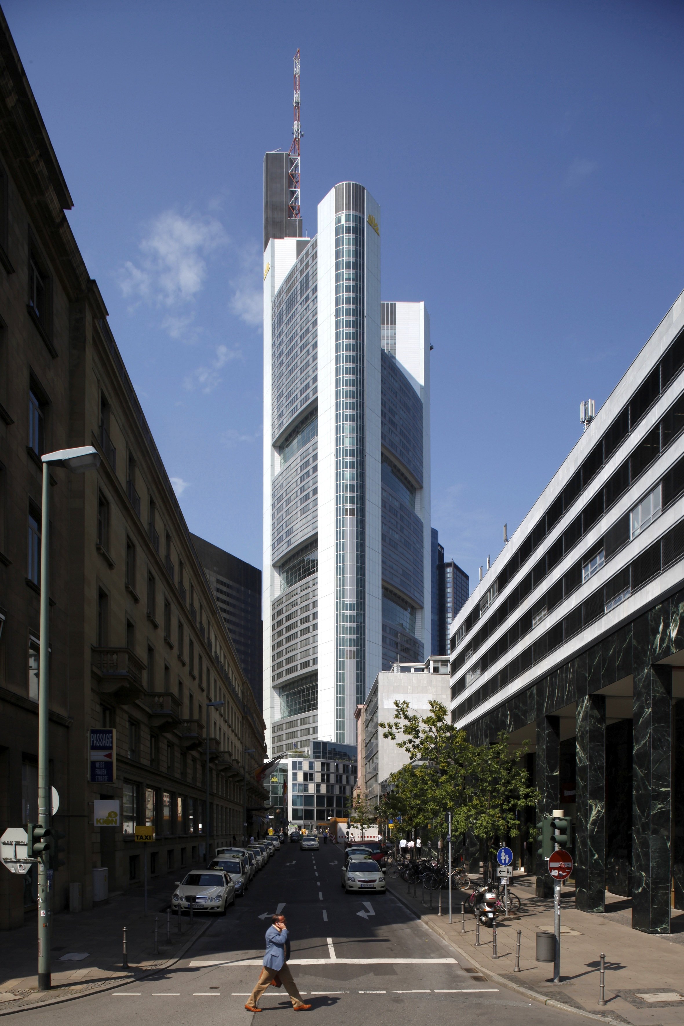 Das mit 259 Metern höchste Haus Deutschlands: der Commerzbank-Tower in Frankfurt.