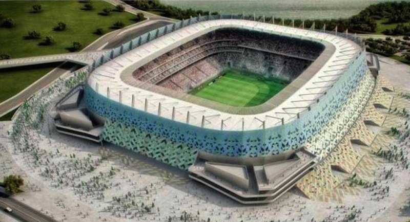 Stadion Pernambuco in Recife: Nur 0,25 Millimeter dick ist die ETFE-Folie, mit denen die Firma Vector Foiltec aus Bremen das Stadion in Recife verkleidet hat. Es kann wie die Allianz-Arena in München die Optik verändern.