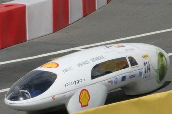 Gleich mit zwei Wagen machte die Hochschule Trier beim Shell Eco-Marathon mit, einer davon der ProTRon.