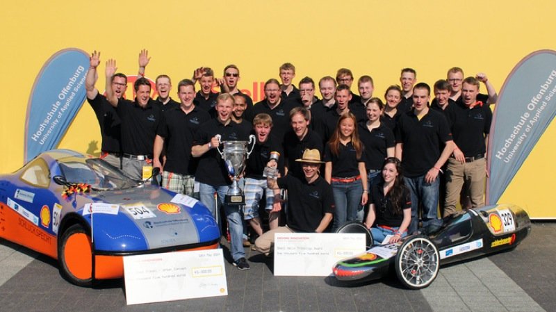 Beim Shell Eco-Marathon in Rotterdam hat das Team Schluckspecht einen neuen weltweiten Rekord aufgestellt. 