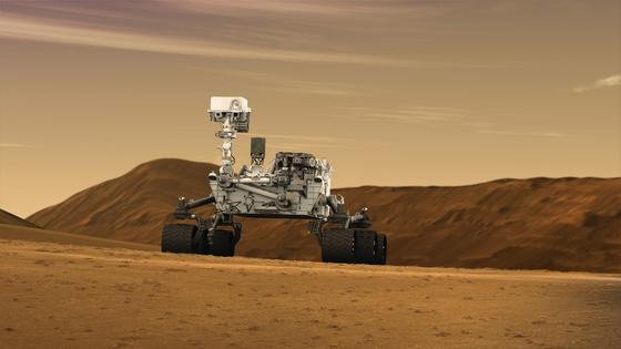 Curiosity ist während seiner Entdeckungsfahrt entlang des Gale-Kraters auf hohe Methankonzentrationen gestoßen. Die Quelle ist den Forschern bislang unbekannt. 