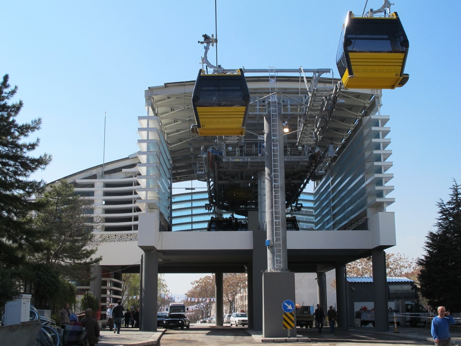 Eine von vier Seilbahnstationen in Ankara. 