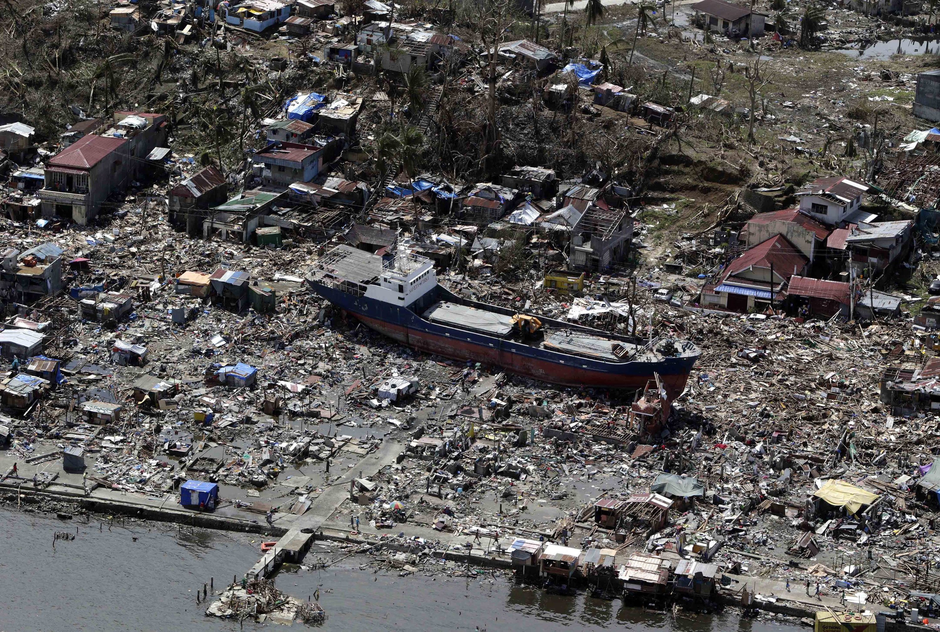 Der Taifun Haiyan zerstörte im November 2013 die Küstenstadt Tacloban auf den Philipinen. Solche Unwetter-Katastrophen werden zunehmen, erwartet der Weltklimarat IPCC.