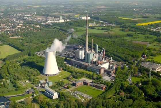 Steinkohlekraftwerk Lünen: Das Kohlendioxid wird künftig aus dem Rauchgas herausgewaschen und zu Methanol verarbeitet.
