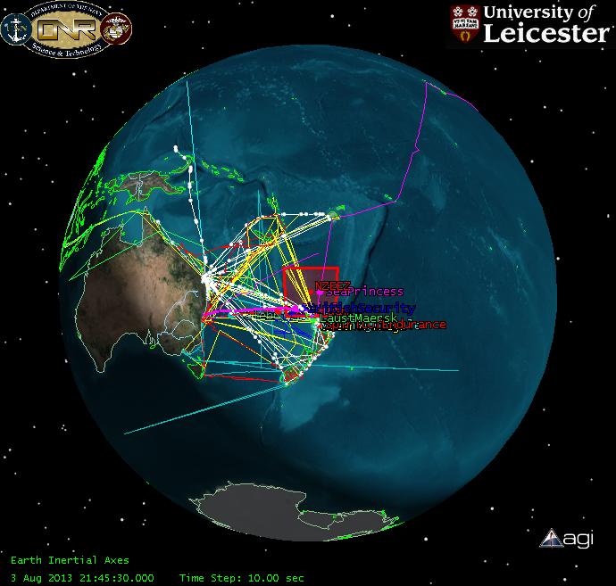 Die Wege von Schiffen lassen sich mit den Aufnahmen kommerzieller Satelliten sehr gut verfolgen. Für einen Test hat die Universität Leicester die Aufnahmen von 55 Satelliten aus 19 Ländern zusammen geführt.