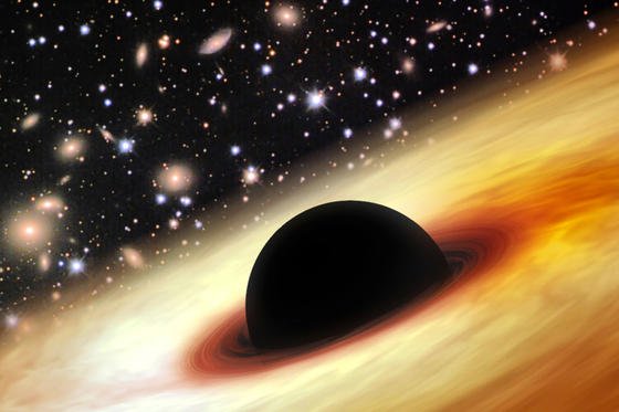 Astronomen haben im jungen Universum ein monströses Schwarzes Loch mit der Masse von zwölf Milliarden Sonnen entdeckt. Das Massemonster sitzt im Herz einer aktiven Galaxie, die so hell leuchtet wie 420 Billionen Sonnen. 