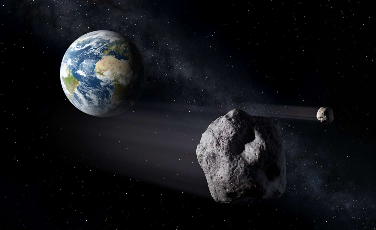 Ein Asteroid nimmt Kurs auf die Erde: Der Asteroid TC4, der am 12. Oktober 2012 in einer Entfernung von lediglich 94.800 Kilometern an der Erde vorbeiflog, kehrt zurück. Am 12. Oktober 2017 könnte er auf der Erde einschlagen. 