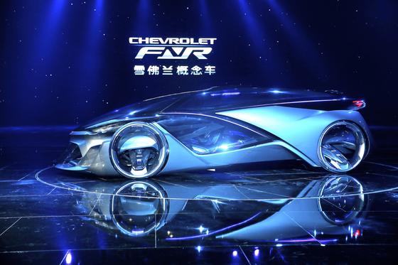 Der Chevrolet FNR auf der Shanghai Auto Show: So stellt sich General Motors das autonome Fahren der Zukunft vor. Foto: GM