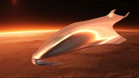 Ein aerodynamisches Highlight ist das Raumschiff des Ferrari-Designers Flavio Manzoni. Doch warum eigentlich? Im Weltraum spielt ja Aerodynamik keine Rolle.