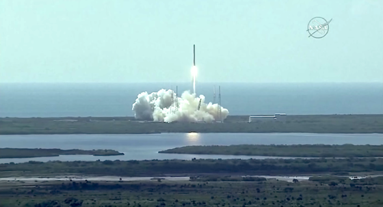 Start der Falcon-9-Trägerrakete in Cape Canaveral: Zunächst verlief alles nach Plan. Zwei Minuten später kam es zum Unglück. 