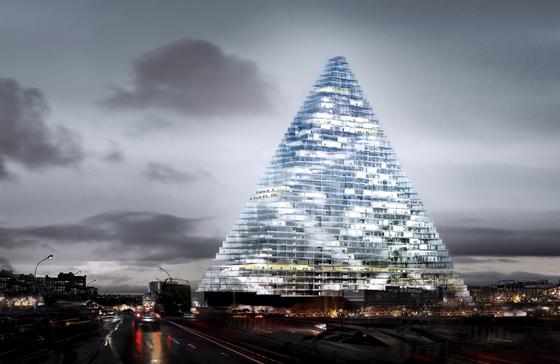 Tour Triangle: Der Eiffelturm in Paris bekommt Konkurrenz in Form einer 180 m hohen voll verglasten Pyramide.  