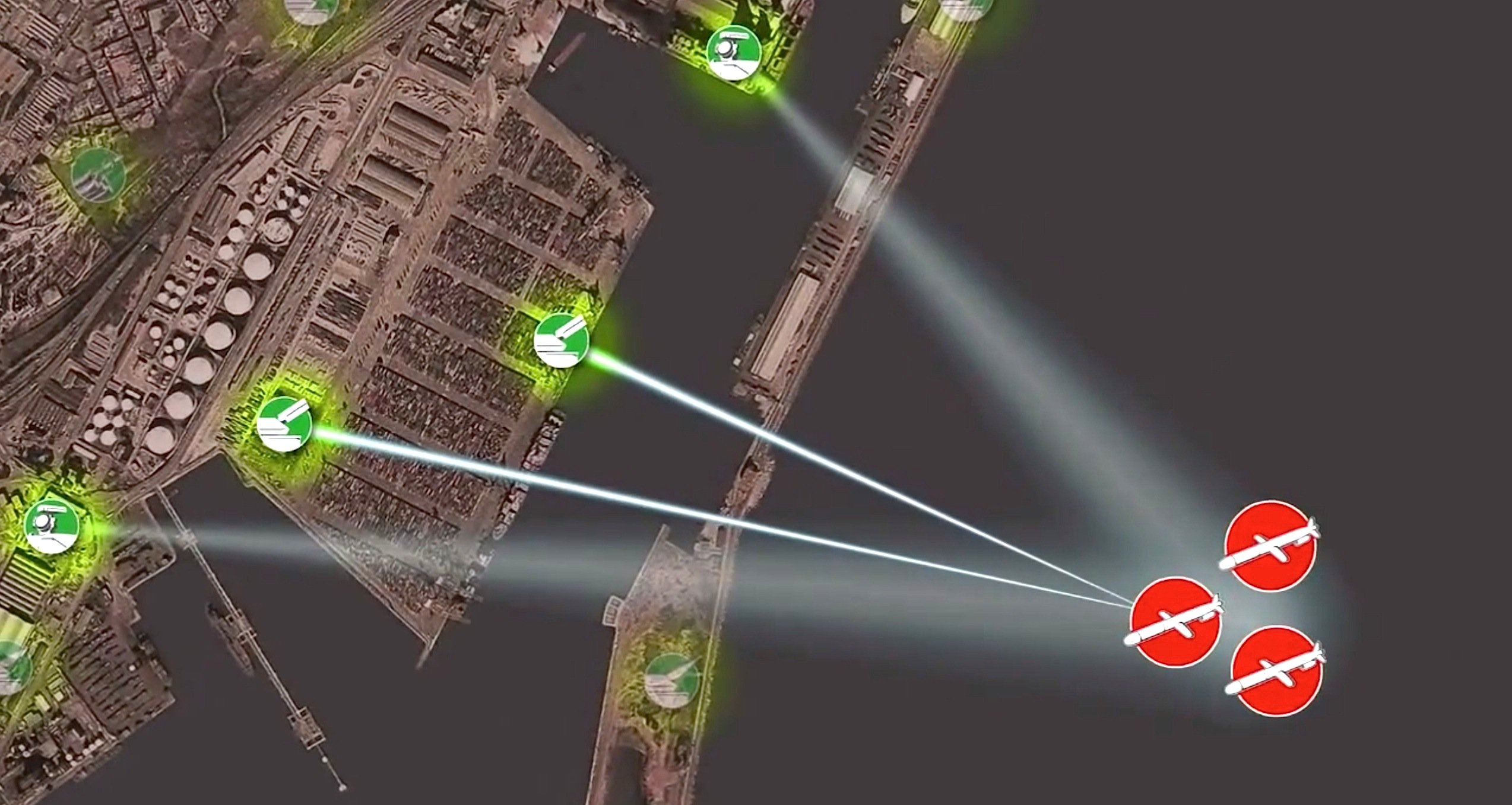 Laserwaffen können auch zur Abwehr von Drohnen und Cruise Missiles eingesetzt werden. 