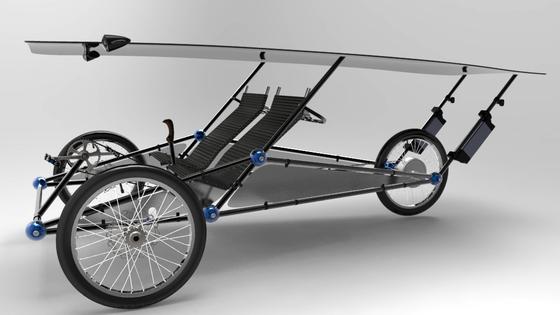 Hübsch gerendert: So in der Art soll das Solarmobil einmal aussehen, wenn die Prototypen halten, was der Erfinder sich von ihnen verspricht. Die Pedale sind bei dieser Zeichnung nicht eingebaut.