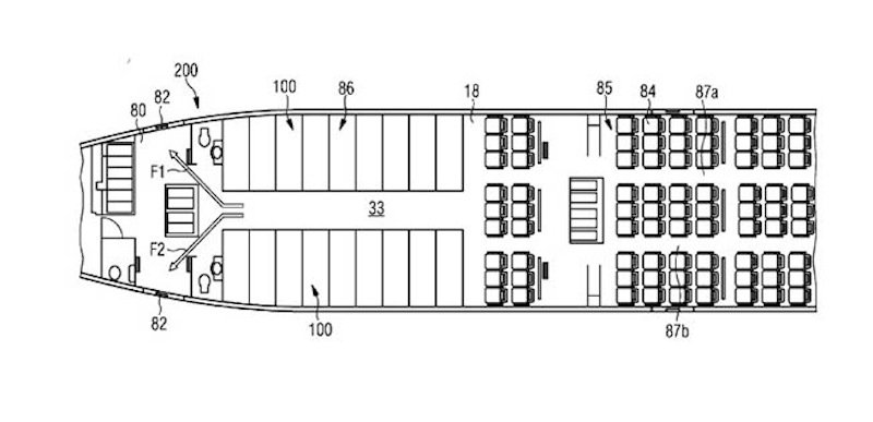 Die Schlafkojen sollen im Heck des Flugzeugs liegen, hinter den Sitzreihen.