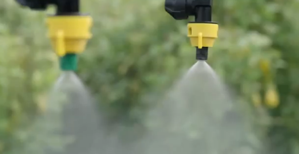 Gut zehn Liter Flüssigkeit passen in den Tank der Drohne Agras MG-1. Das reicht, wenn Fungizide verabreicht werden, für etwa 150.000 m2.