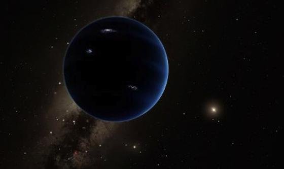 Künstlerische Darstellung von Planet Neun: Seine Umlaufbahn ist 90 Milliarden Kilometer von der Sonne entfernt. Bislang ist Neptun mit 4,5 Milliarden Kilometer Abstand der  Außenposten unseres Sonnensystems.