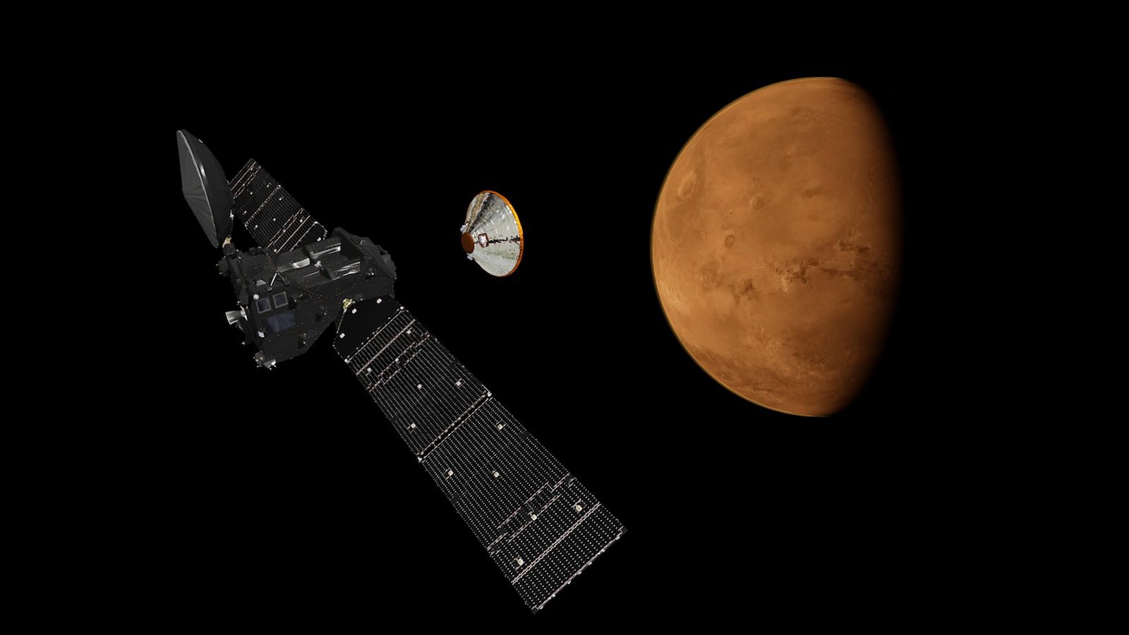 Am 14. März 2016 öffnet sich das Startfenster für die europäische Marsmission ExoMars, bei der eine Raumsonde und der Lander Schiaparelli zum Mars gebracht werden sollen. Schiaparelli ist ein Eintritts-, Abstiegs- und Landedemonstrator, der zeigen soll, dass eine kontrollierte Landung auf der Marsoberfläche möglich ist. Mit ihm sollen Schlüsseltechnologien für weitere Marsmissionen getestet werden.