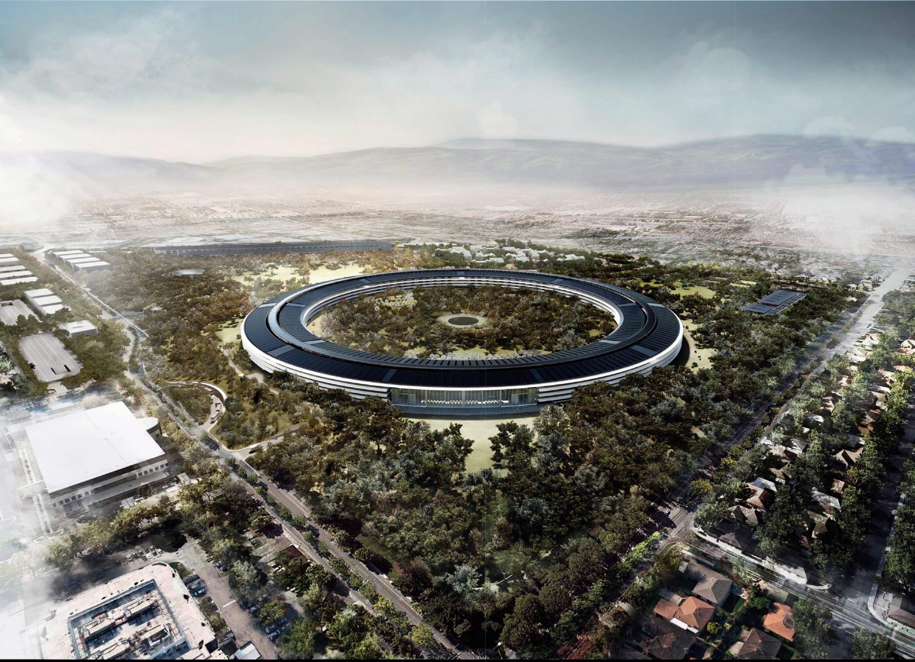 Modell des Apple Campus 2 des Architekturbüros Foster und Partner: Die neue Konzernzentrale in Cupertino wird rund 5 Milliarden $ kosten und ist damit das teuerste Gebäude der Welt.