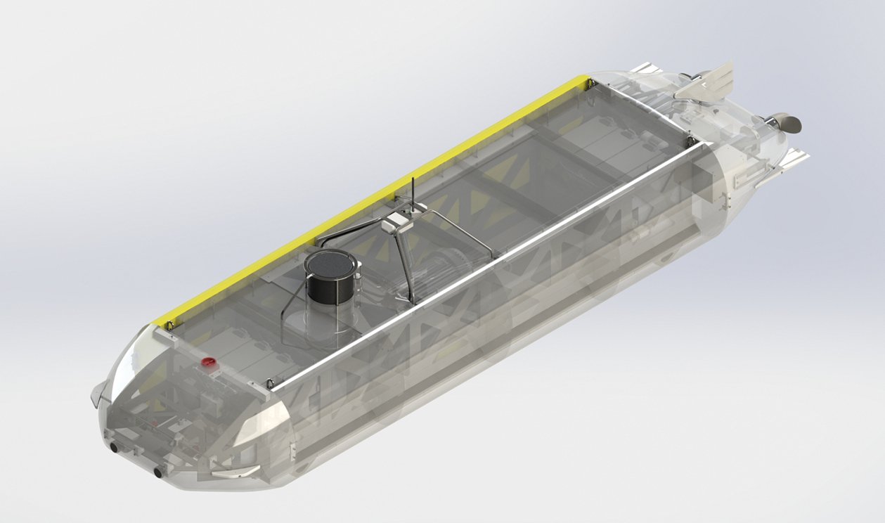 Das autonome Unterwasserfahrzeug kann in Tiefen von 6000 m vordringen.