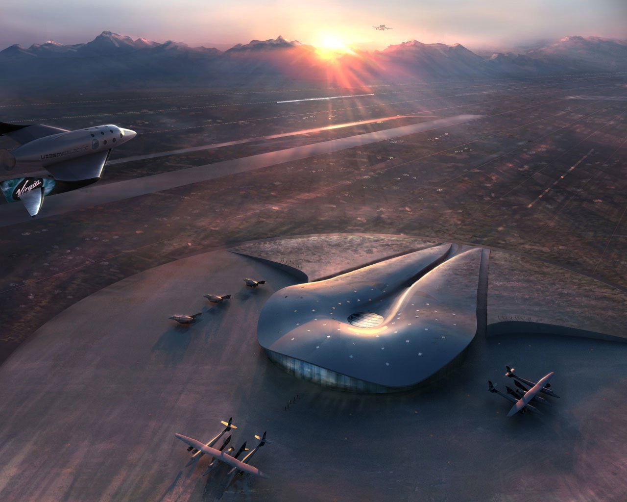 Spaceport America: Von hier aus treten die Weltraumtouristen eines Tages die Reise ins All an.