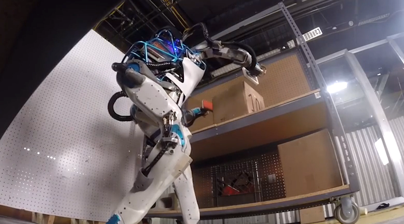 Der erste Roboter auf zwei Beinen, der hinfällt und alleine wieder aufsteht