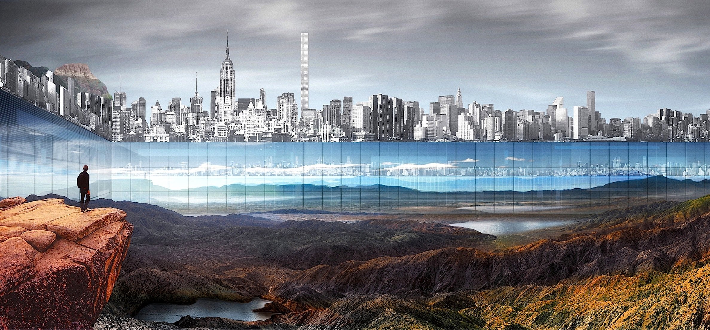 Das werden sich die New Yorker kaum gefallen lassen: Die amerikanischen Architekten Yitan Sun und Jianshi Wu können sich vorstellen, den Park abzusenken und in eine dramatische Landschaft zu verwandeln, auf die von den umgebenden Hochhäusern heruntergeschaut werden kann.