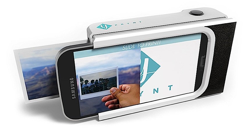 Das Pryntcase macht Smartphones zur Polaroid-Kamera: Es soll für rund 80 Euro auf den Markt kommen und Platz für 30 Blatt Fotopapier haben.