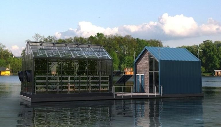 Dieses Gewächshaus schwimmt und versorgt sich selbst mit Energie