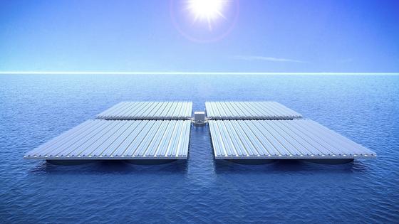 So groß wie ein Fußballfeld können die Solarflächen dank der neuartigen Schwimmkörper sein.