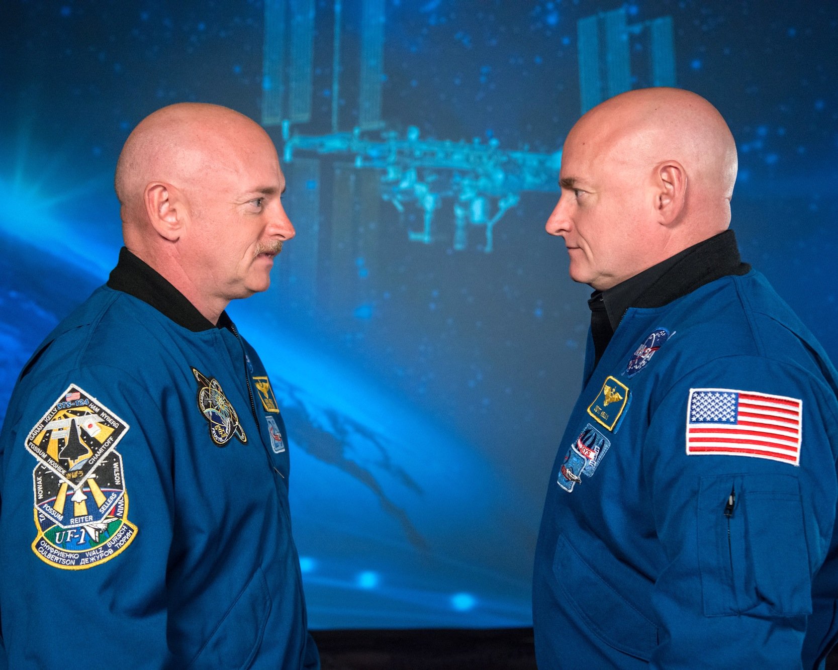 Die eineiigen Zwillinge und Nasa-Astronauten Mark und Scott Kelly.