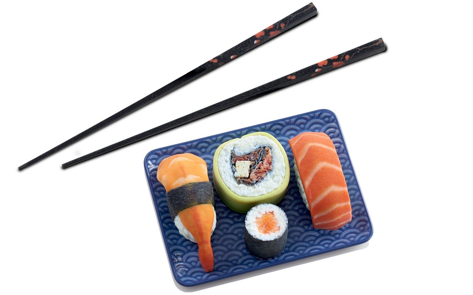 Sieht täuschend echt aus: Sushi aus dem 3D-Drucker J750 von Stratasys.