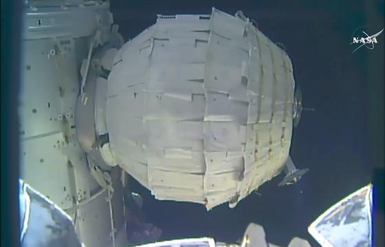 Geschafft: Am Samstag ist es den Astronauten der ISS gelungen, das Faltmodul Beam aufzublasen. Der neue Wohn- und Arbeitsraum wird zwei Jahre lang getestet.