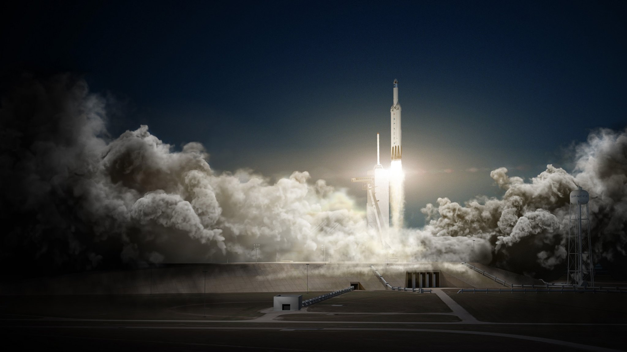 Die Dragon-Kapseln will Musk mit Hilfe der bärenstarken „Falcon Heavy“-Rakete einsetzen, eine Weiterentwicklung der Falcon 9.