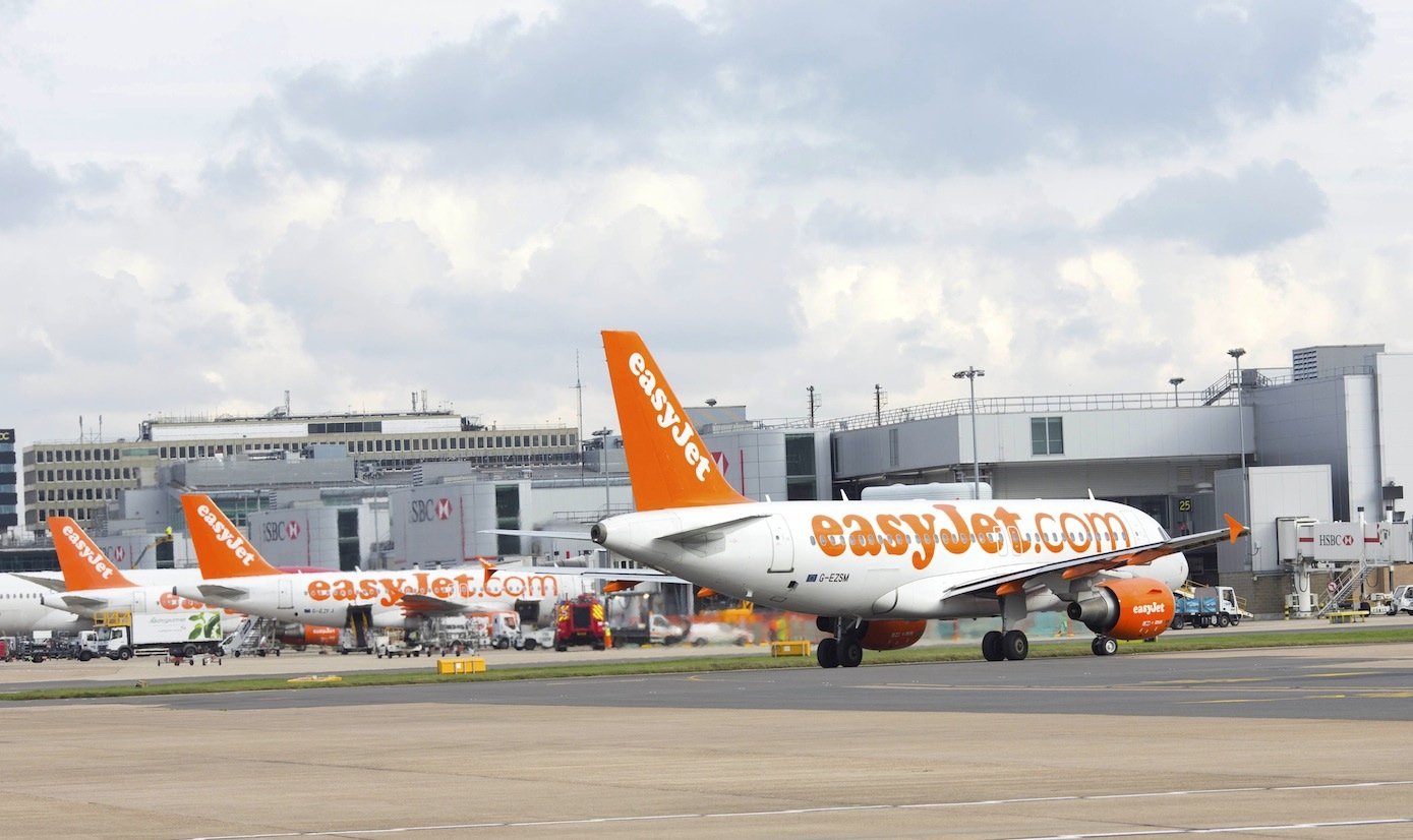 EasyJet-Maschinen am Flughafen Gatwick: Die Briten sind der drittgrößte Billigflieger der Welt.
