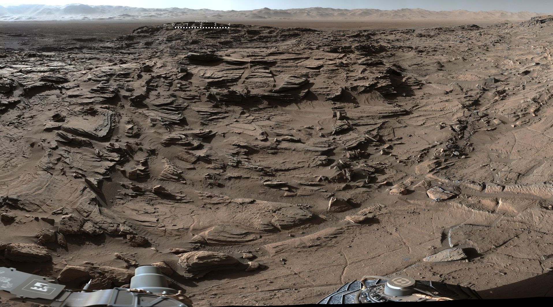 Atemberaubende Aufnahme: Curiosity hat am 4. April 2016 dieses Bild des Naukluft Plateaus auf dem Mars aufgenommen.