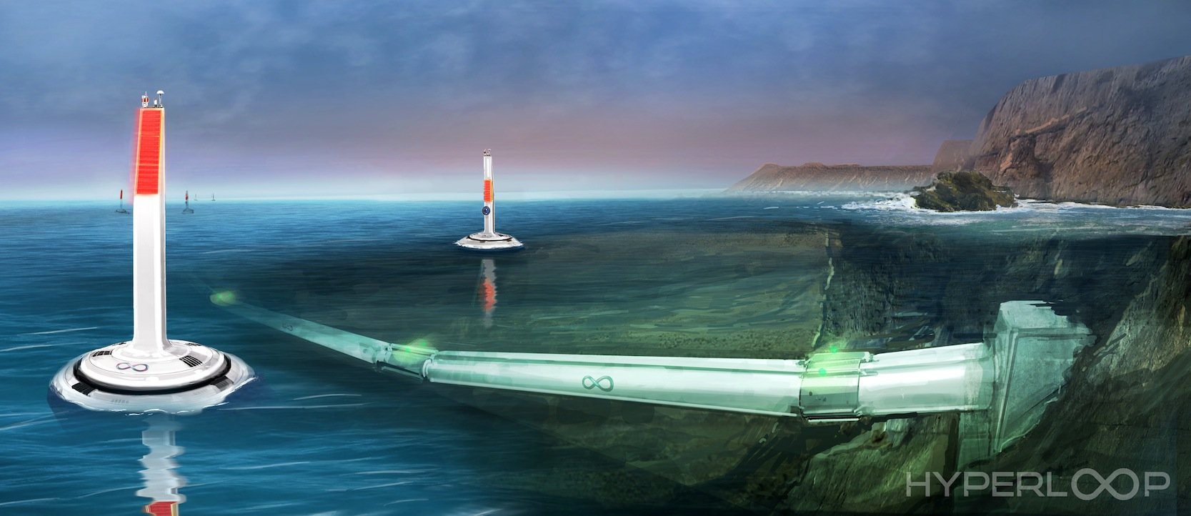 Nicht nur an Land, auch unter Wasser lassen sich Hyperloop-Verbindungen denken.