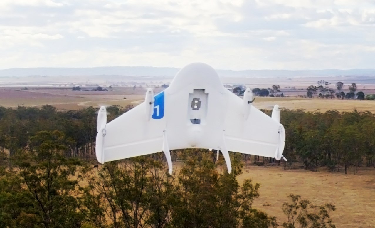 Eine Google-Drohne bei einem Testflug in Queensland. Jetzt sollen Drohnen in Virgina testweise 