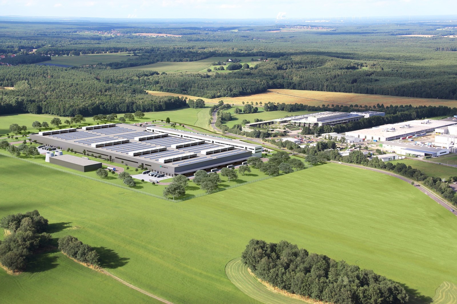 Daimler beginnt mit dem Bau einer zweiten Batteriefabrik bei der Accumotive am Standort Kamenz. Die Produktions- und Logistikfläche wird mit der neuen Fabrik auf rund 80.000 m2 vervierfacht.