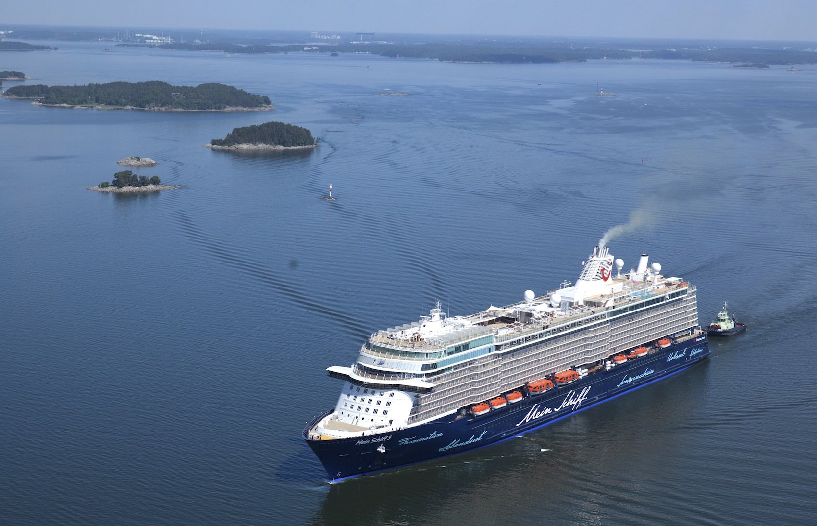 Die erste Fahrt des bei Meyer Turko in Finnland gebauten Schiffs 