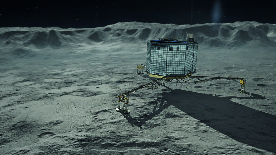 Kometenlander Philae auf Tschuri. 