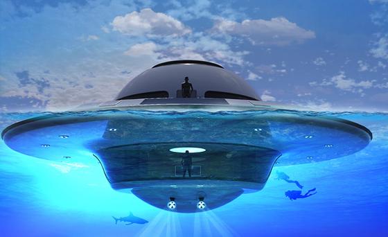 So spektakulär kann ein Hausboot sein. Das dreistöckige UFO 2.0 soll Anfang 2018 auf den Markt kommen. 